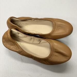 New CZZPTC Life Style Ballet Flats Coffee Brown Size 6.5 Teal Rubber Sole